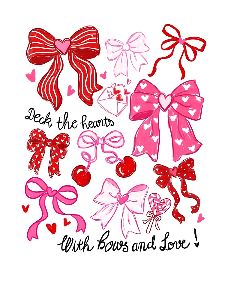 Coquette Pink Bow Valentine by Eliasmcclain