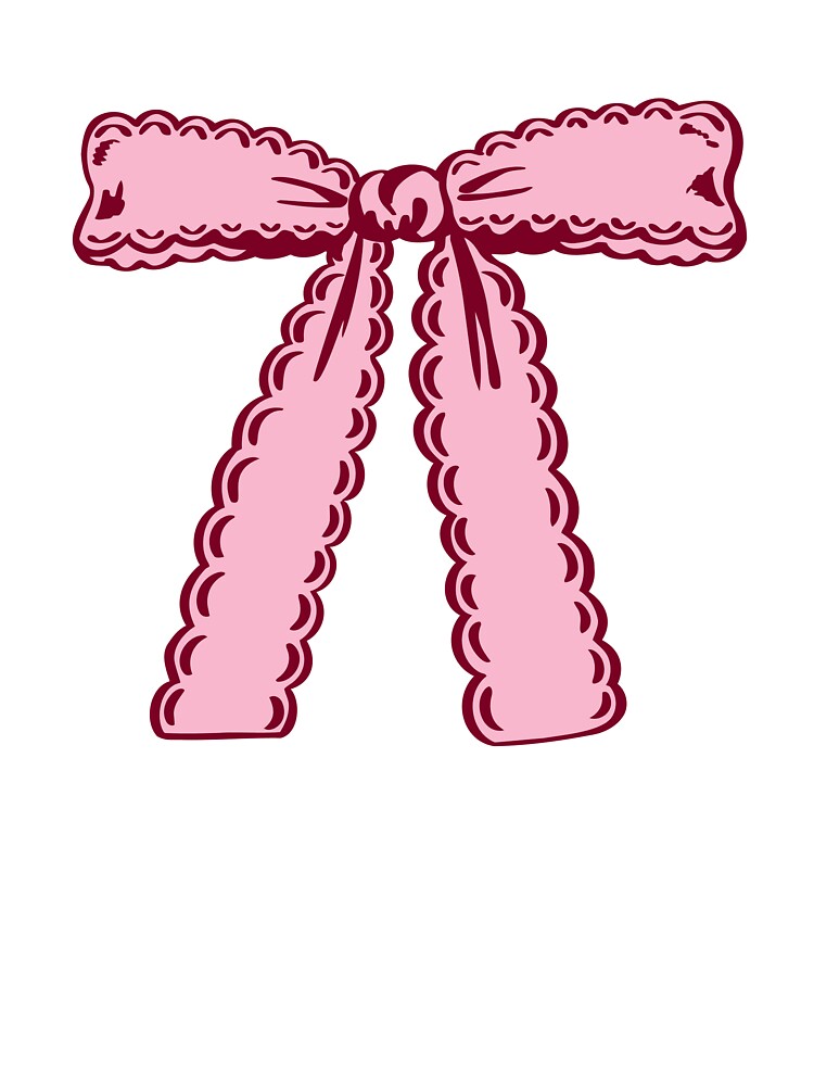 Pink Ruffle Ribbon Bow by Kusaka.art
