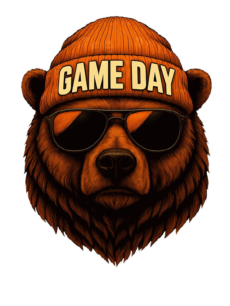 Cool Bear Game Day Beanie Sunglasses Graphic by AndrewJac21264