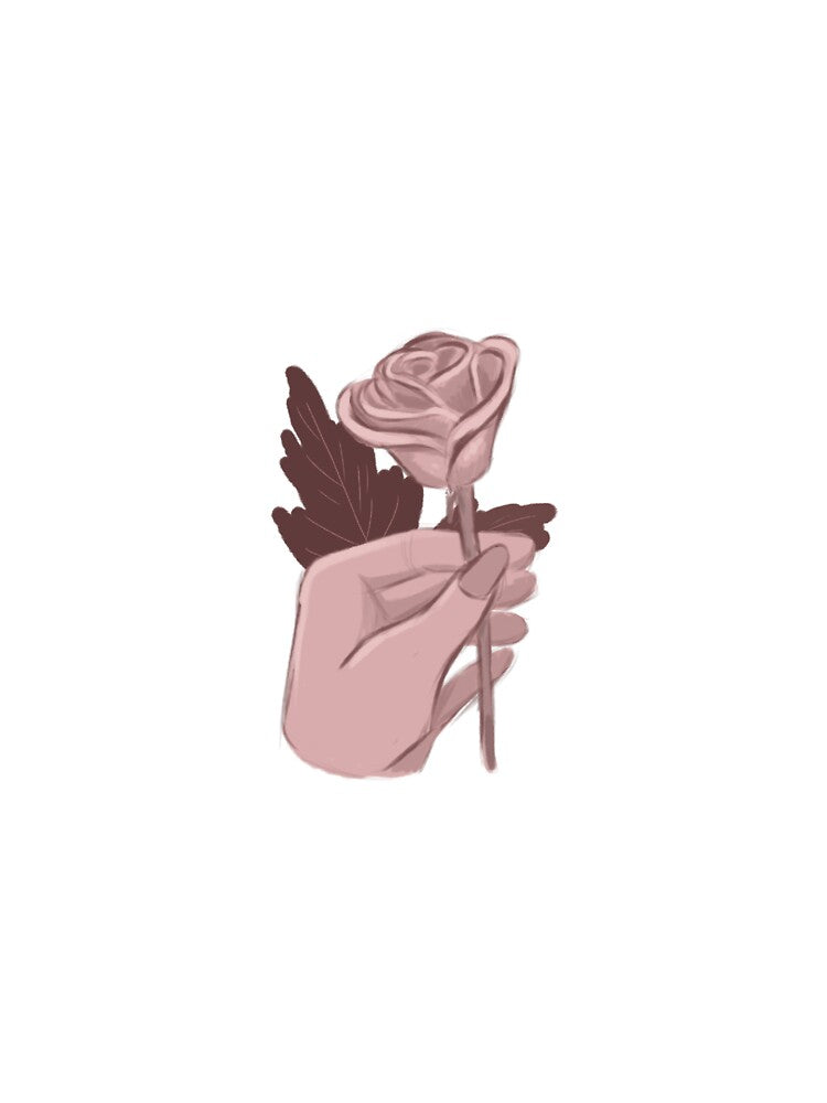 Holding a rose by Carytriesart