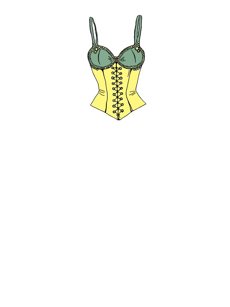 Yellow Coquette Corset by beautifulprince