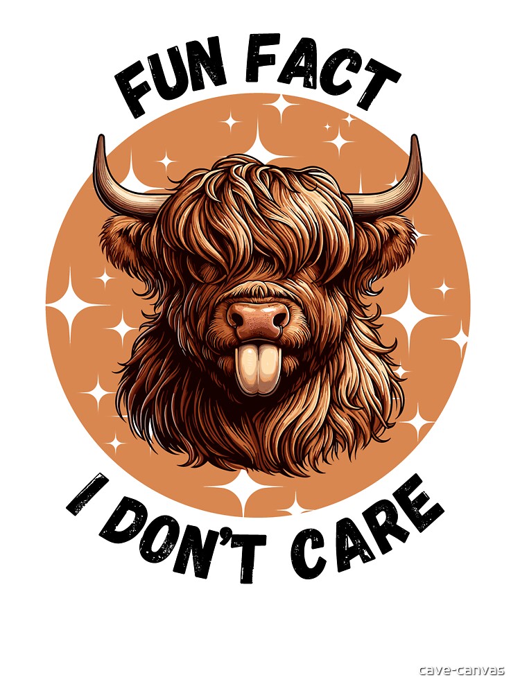 Funny Highland Cow by cave-canvas
