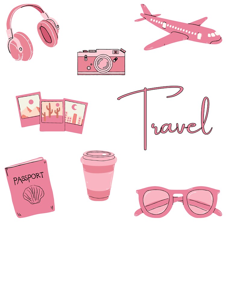 Pink Aesthetic - Travel Sticker Pack by m95sim