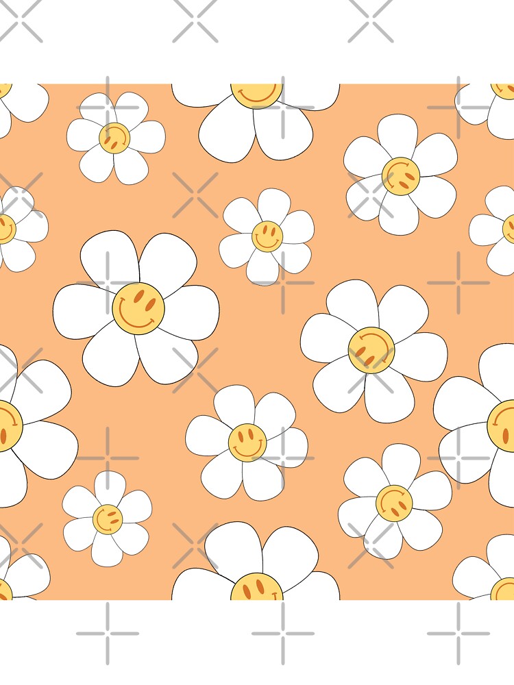 Retro Flowers Pattern 70s by karibenart