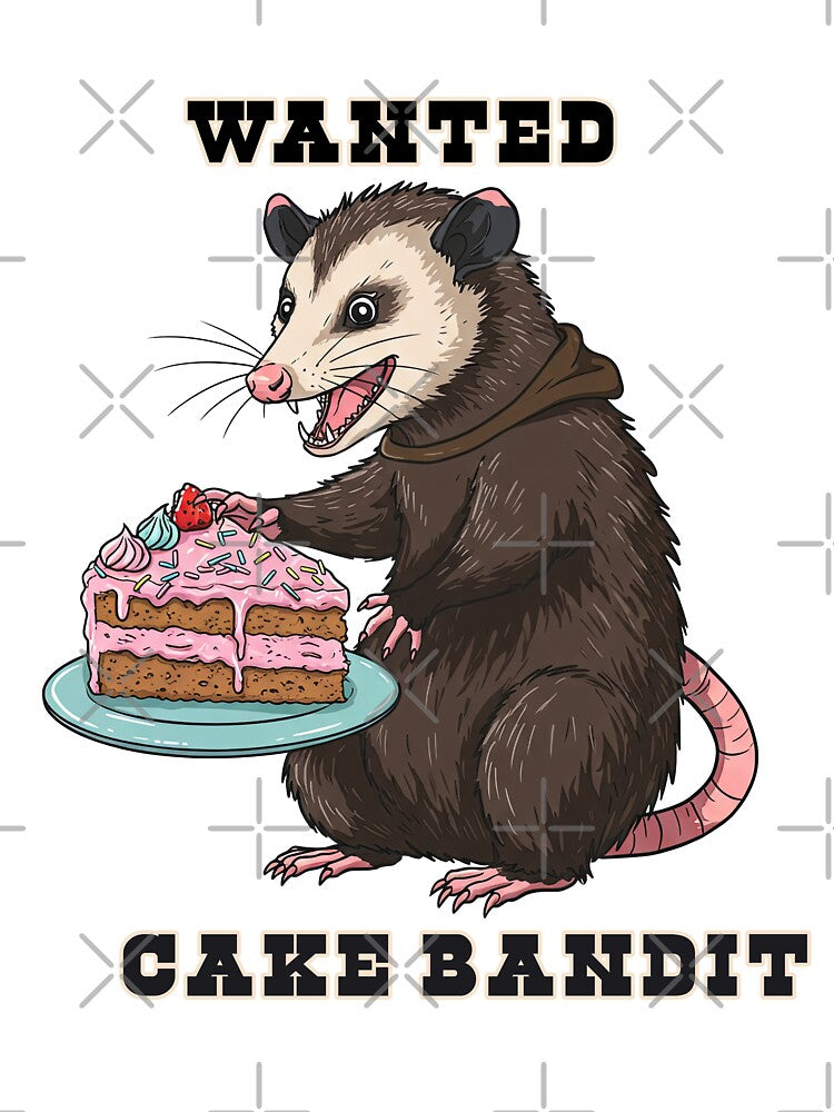 Wanted cake bandit opossum by TeeARTHY