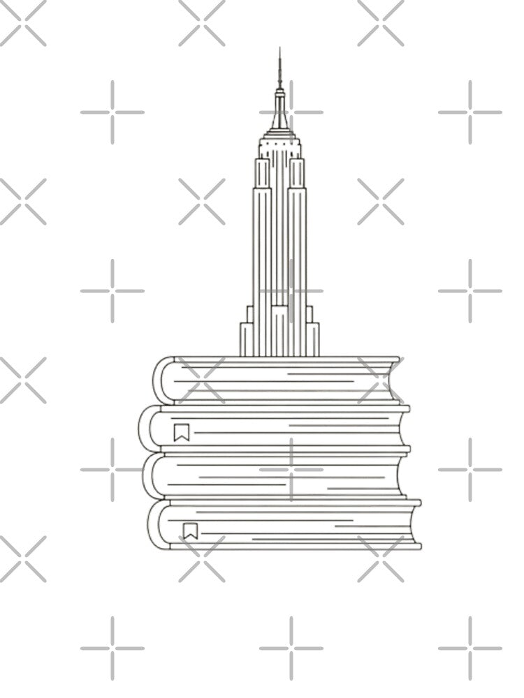 Literary Landmark: Minimalist Books & Empire State T-Shirt by Mahe Jabeen