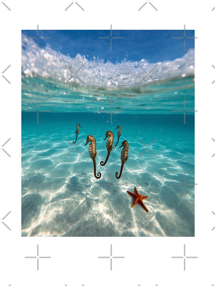 Lost in the Blue - Seahorses by BeeStylishTees