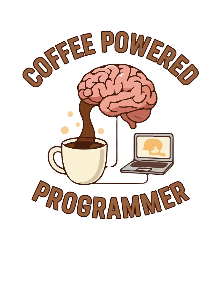 Coffee Powered Programmer T-Shirt  Funny Coding & Developer Humor by Design-Pro-21