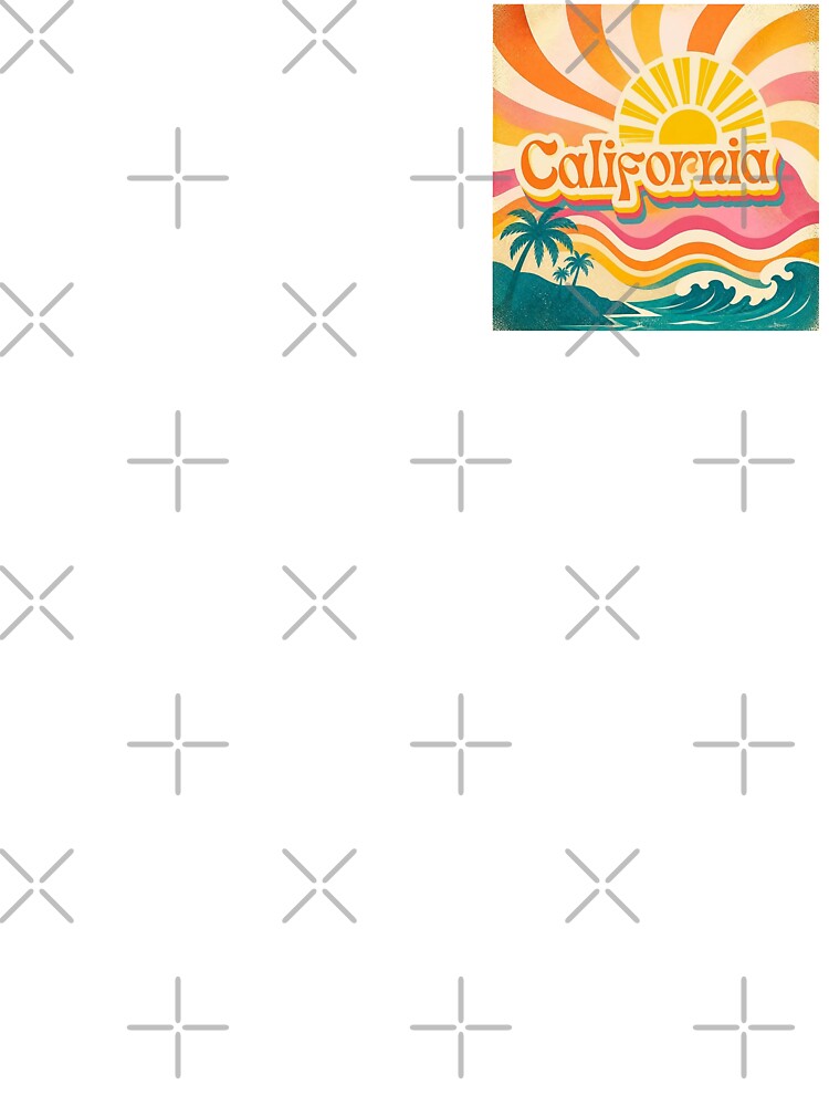 retro 70s California surf vintage vibe graphic by cheekylorns