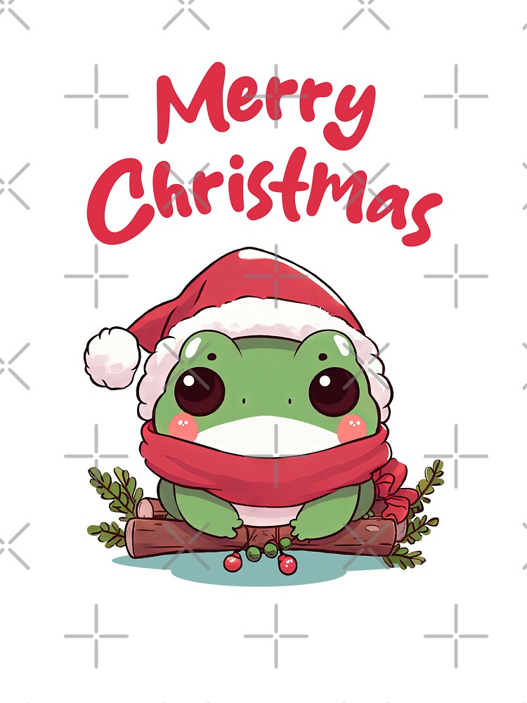 Merry Christmas Cute Frog by KAI-Studio