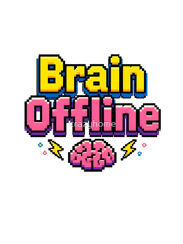 Brain Offline Retro 90s Pixel Art Arcade Game Sticker by crazyhome