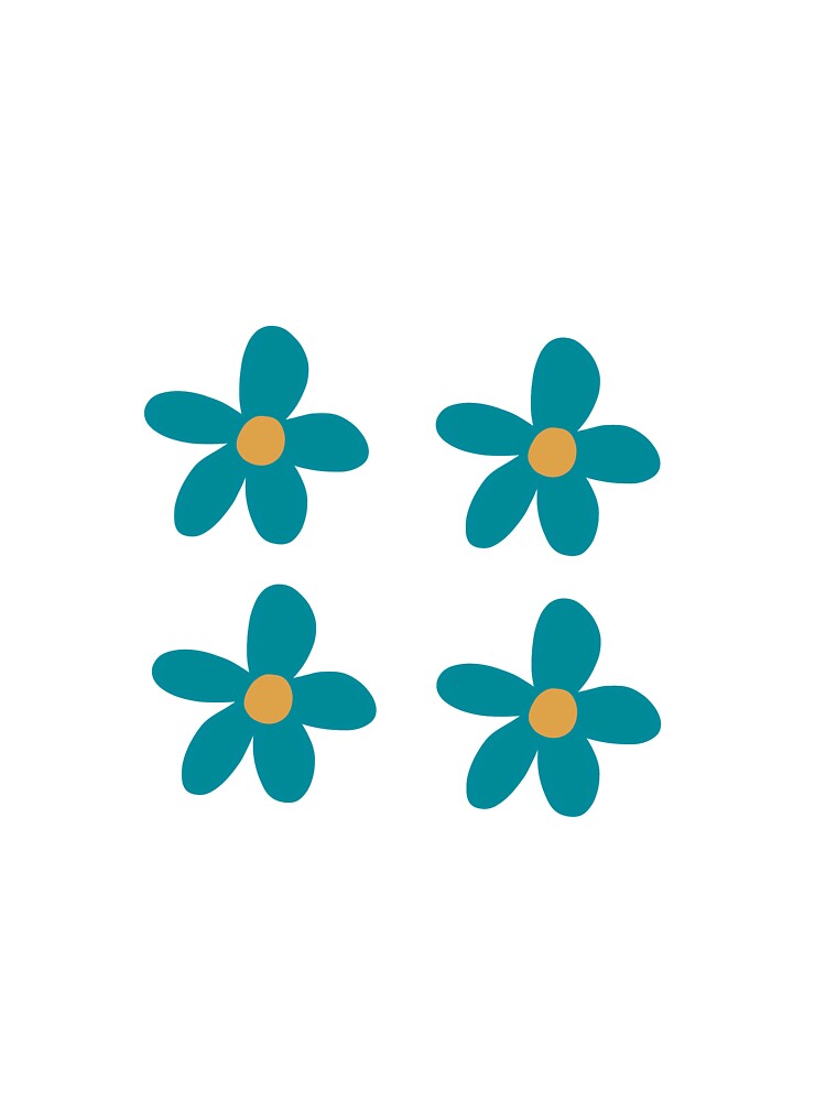 BLUE FLOWER PACK OF 4 by elliebentonn