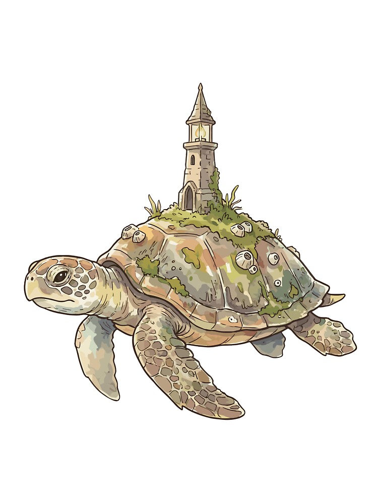 Magical Ocean: Sea Turtle's Sunken Spire by bapupa