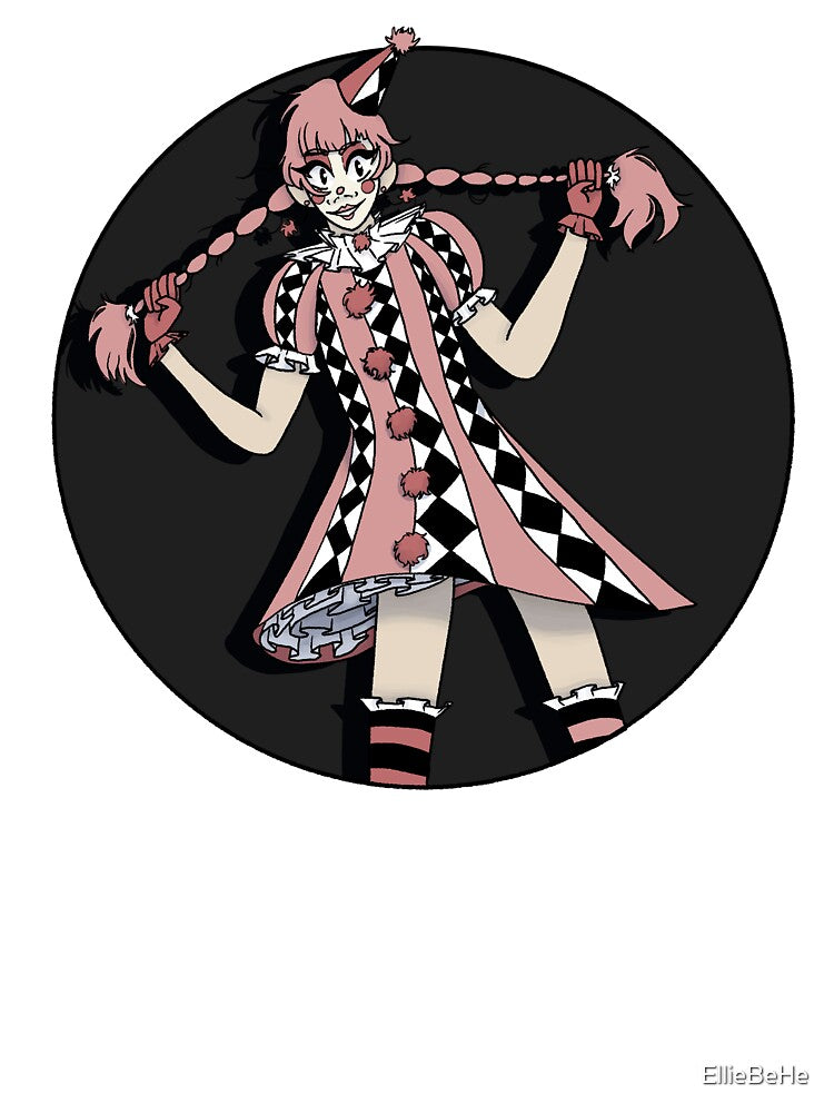 Cute Pink Circus Clown Girl by EllieBeHe