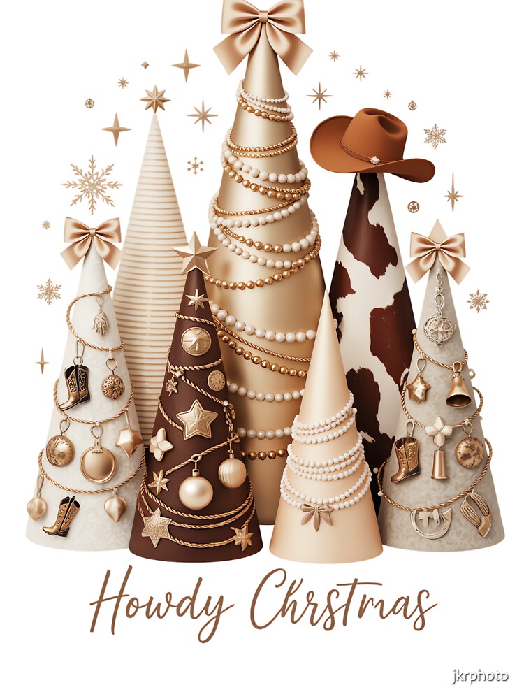 howdy christmas western cowboy trees rustic holiday by jkrphoto