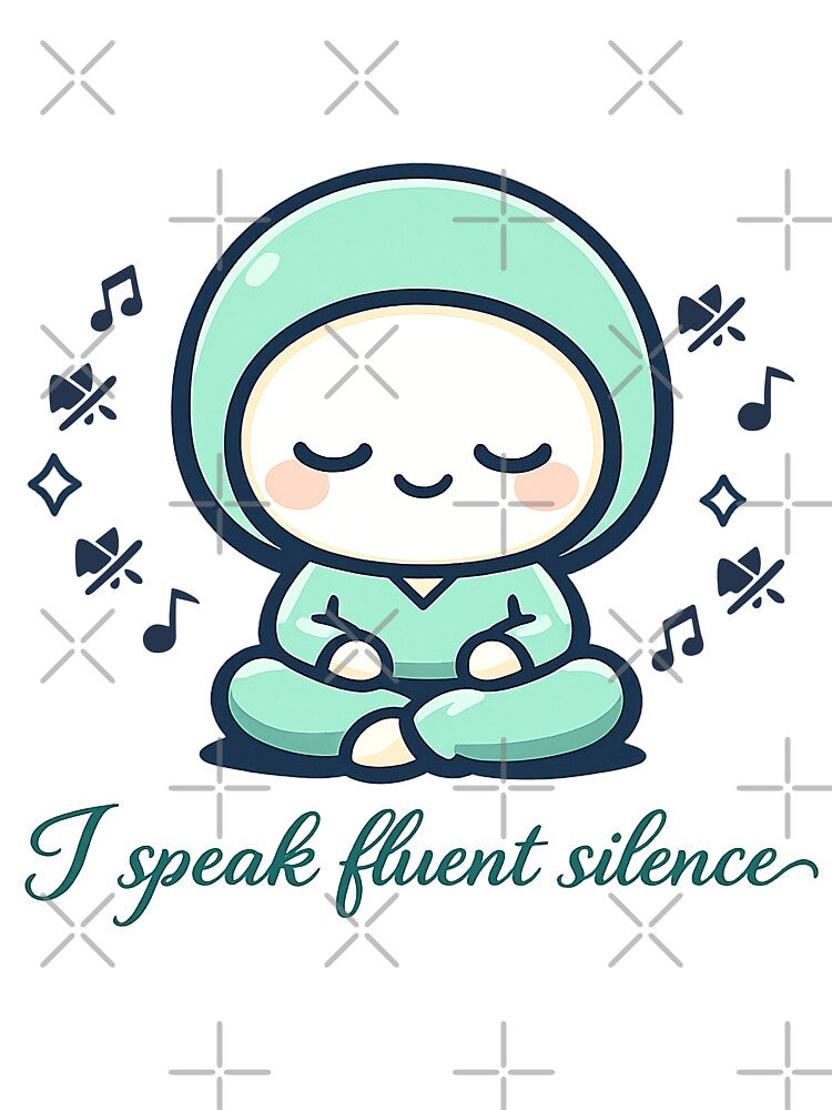 I Speak Fluent Silence - Funny Introvert Minimalist T-Shirt by Art JSMY