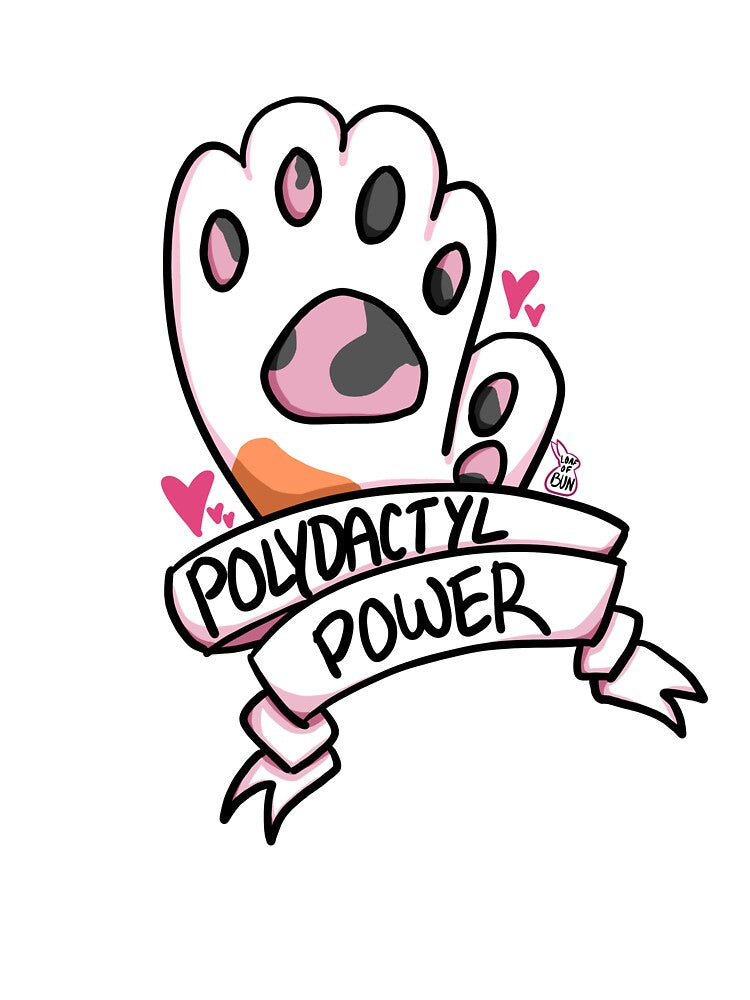 POLYDACTYL POWER - calico by laynedoll