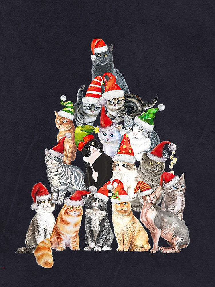 Cat Christmas Tree Cat Owner, Cat lOVER Cat MOM, cat DAD, Cat XMas Cat elf All I want for christmas is my cat by lukelarkind