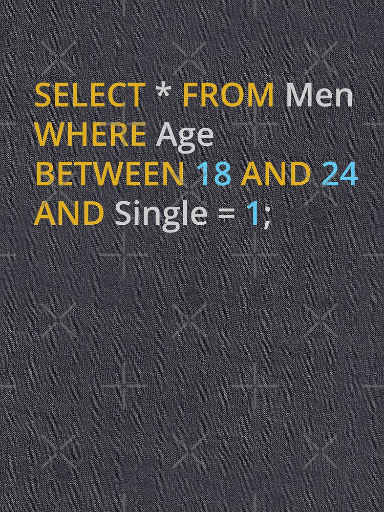 Dating Query v2 - Funny Programming Jokes - Dark Color by Programming Jokes