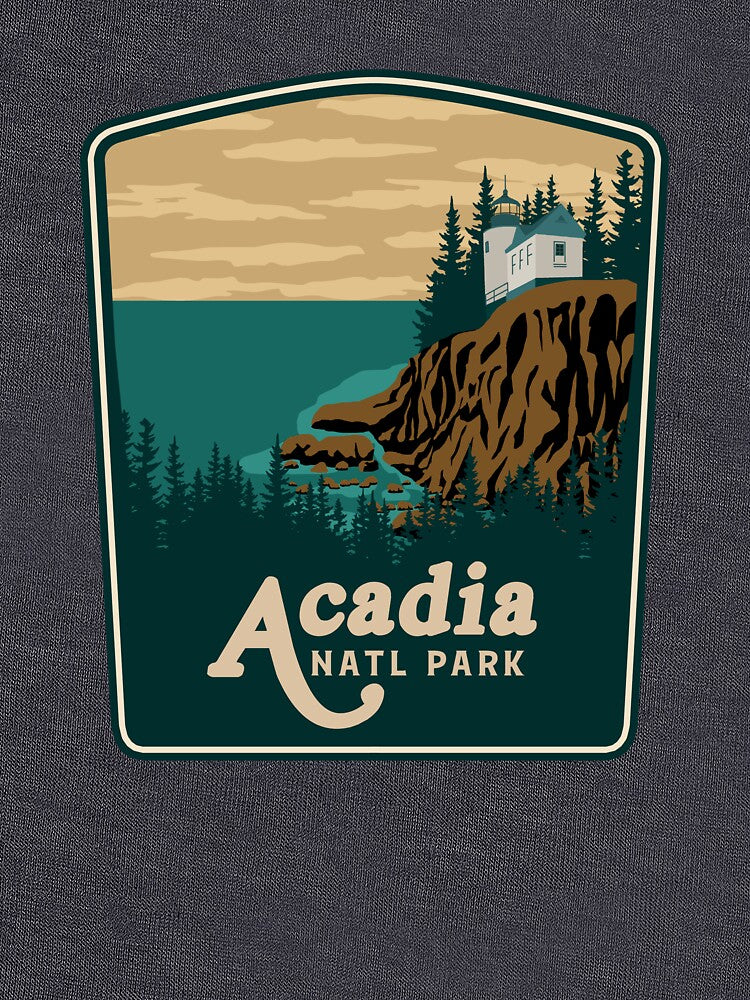 Acadia National Park-Vintage by Road-tees