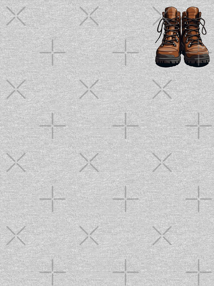 Brown Hiking Boots - Digital Art - Outdoor Sticker Series 1 | WanderUpNorthCo. by WanderUpNorth