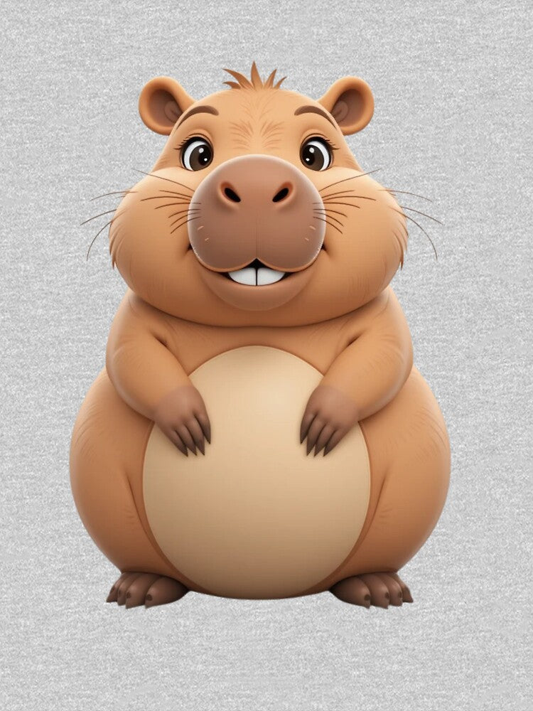 Chubby Charm: The Adorable Cartoon capybara by debbiebento