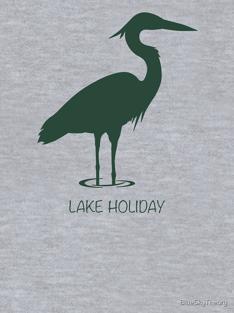 Lake Holiday - Great Blue Heron Wading - Green by BlueSkyTheory