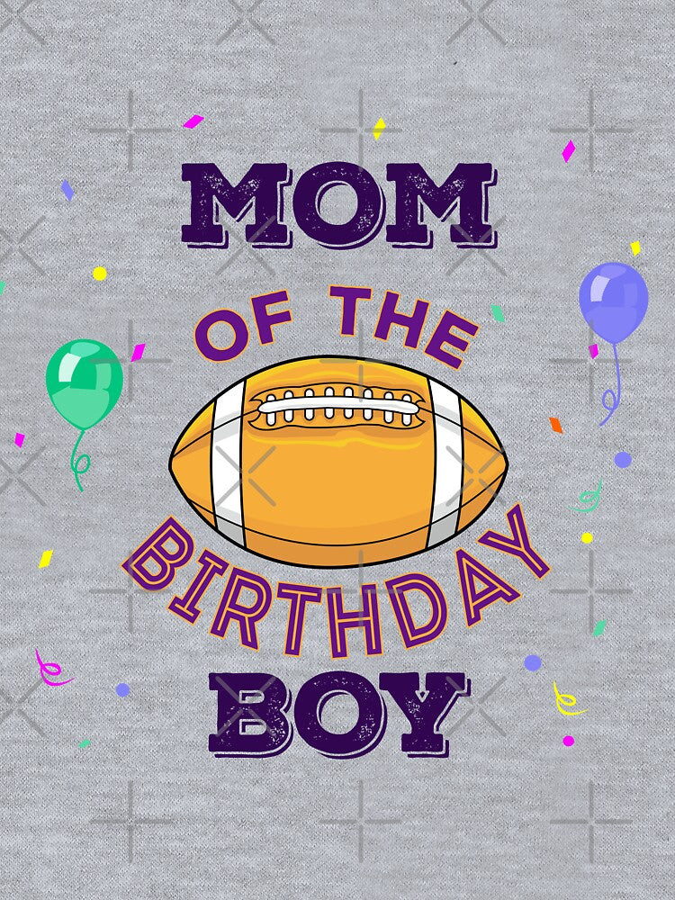 Mom of the American football birthday boy, dark text,  football mother, sport, american football lover by SGS-