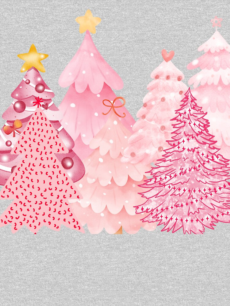 Pink Christmas Trees Stars Heart Bow tie by ChooseAndPrint