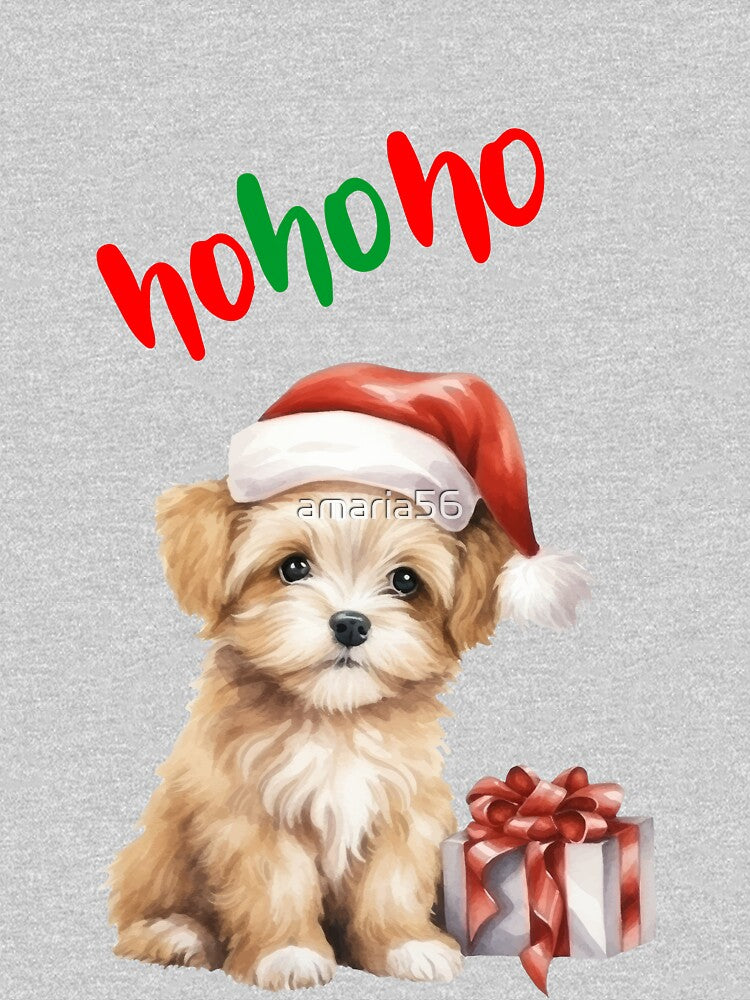 Christmas dog watercolor by amaria56