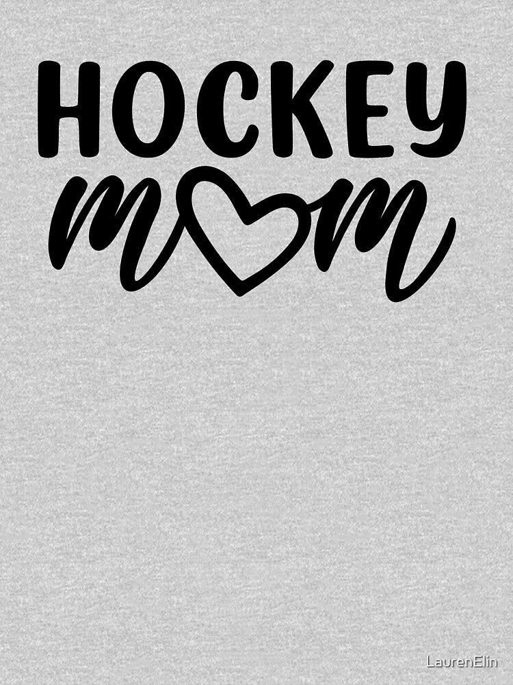 Hockey Mom Heart Black by LaurenElin