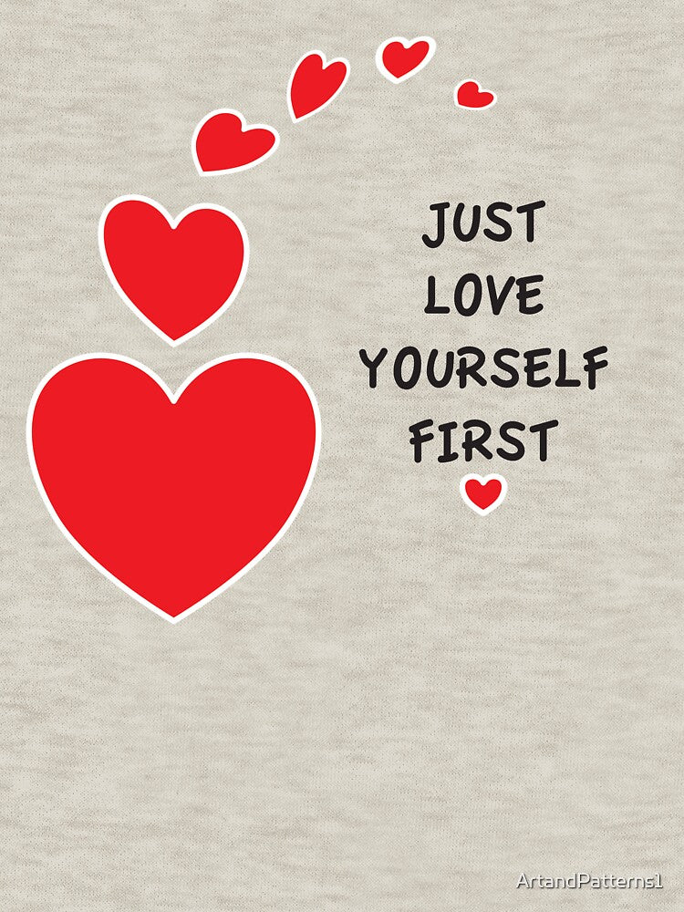 Love Yourself First on Valentines - Positive Affirmation by ArtandPatterns1