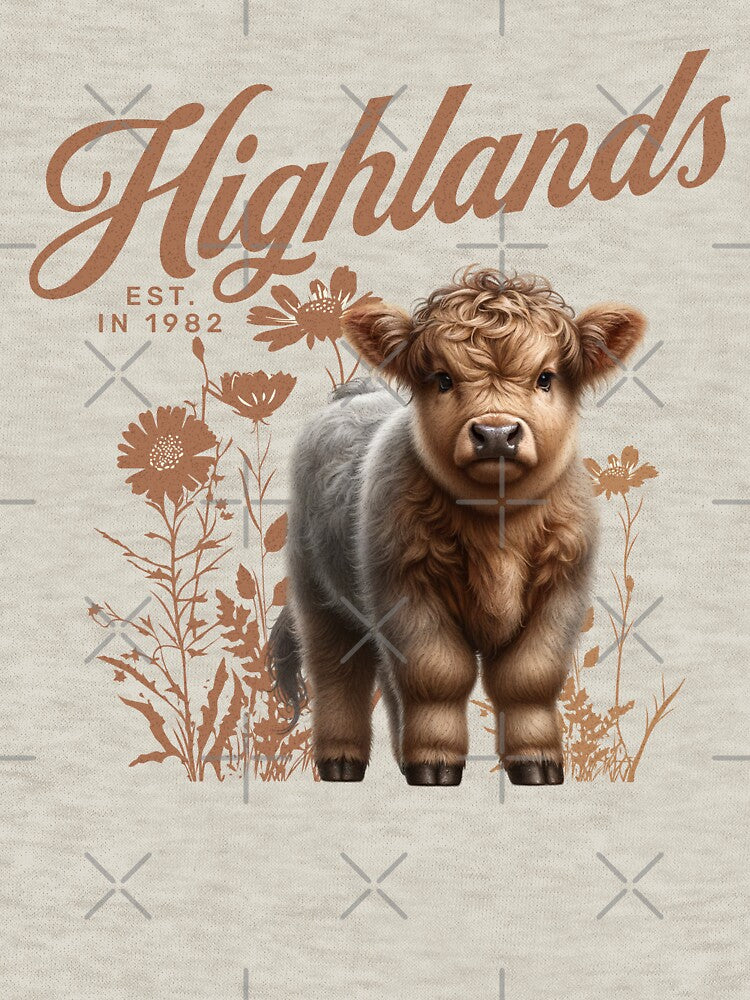 Baby Highland Cow, Fuzzy Cows, Scotland Highland by Mariana Piana