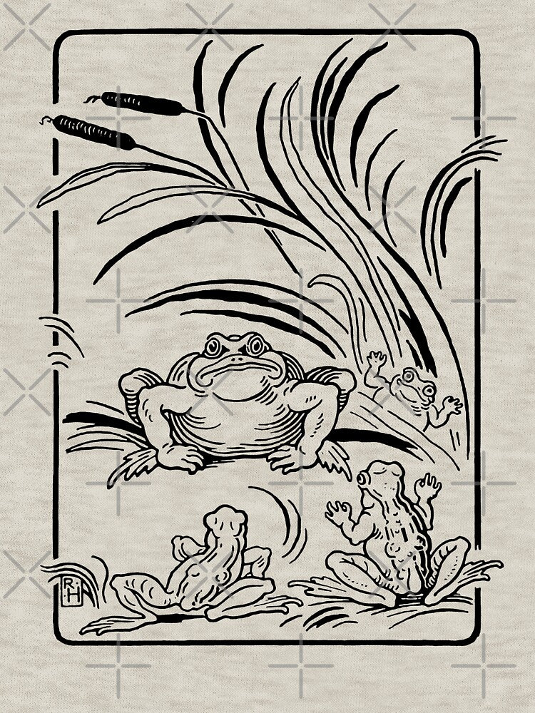 Funny Angry Frog: Cute Cottagecore Vintage, Light Academia Froggy, Farmcore Artistry by MinistryOfFrogs