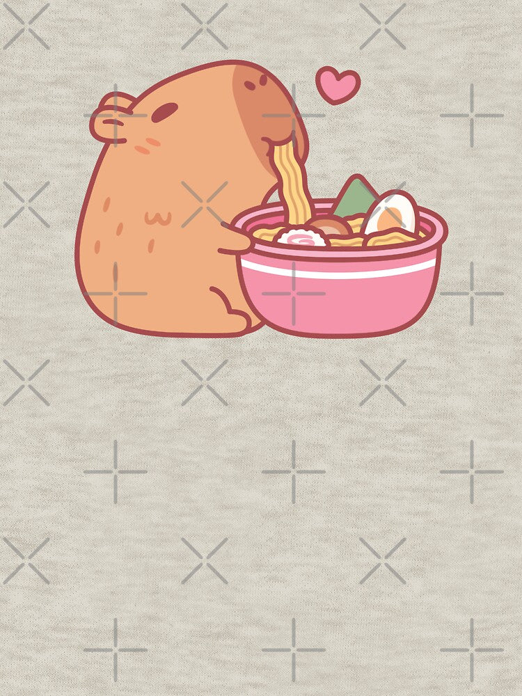 Cute Capybara Eating Ramen by rustydoodle