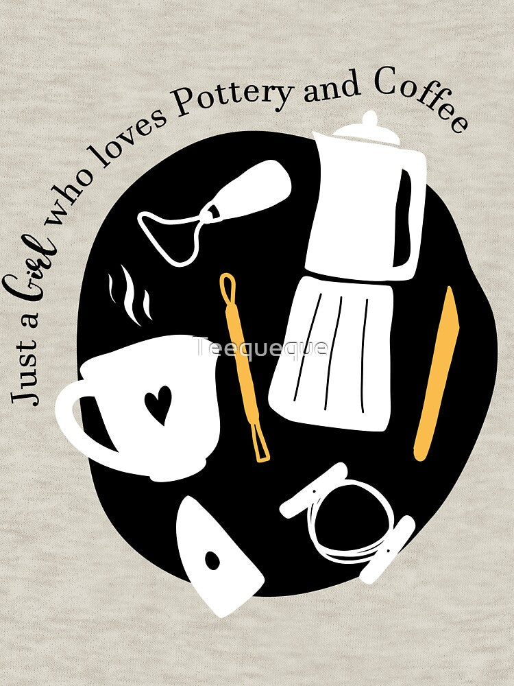 A girl who loves coffee and pottery by Teequeque