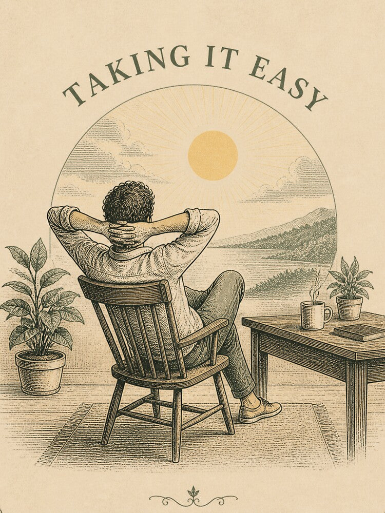Taking It Easy Vintage Chill Lifestyle T-Shirt by MaynyStudio