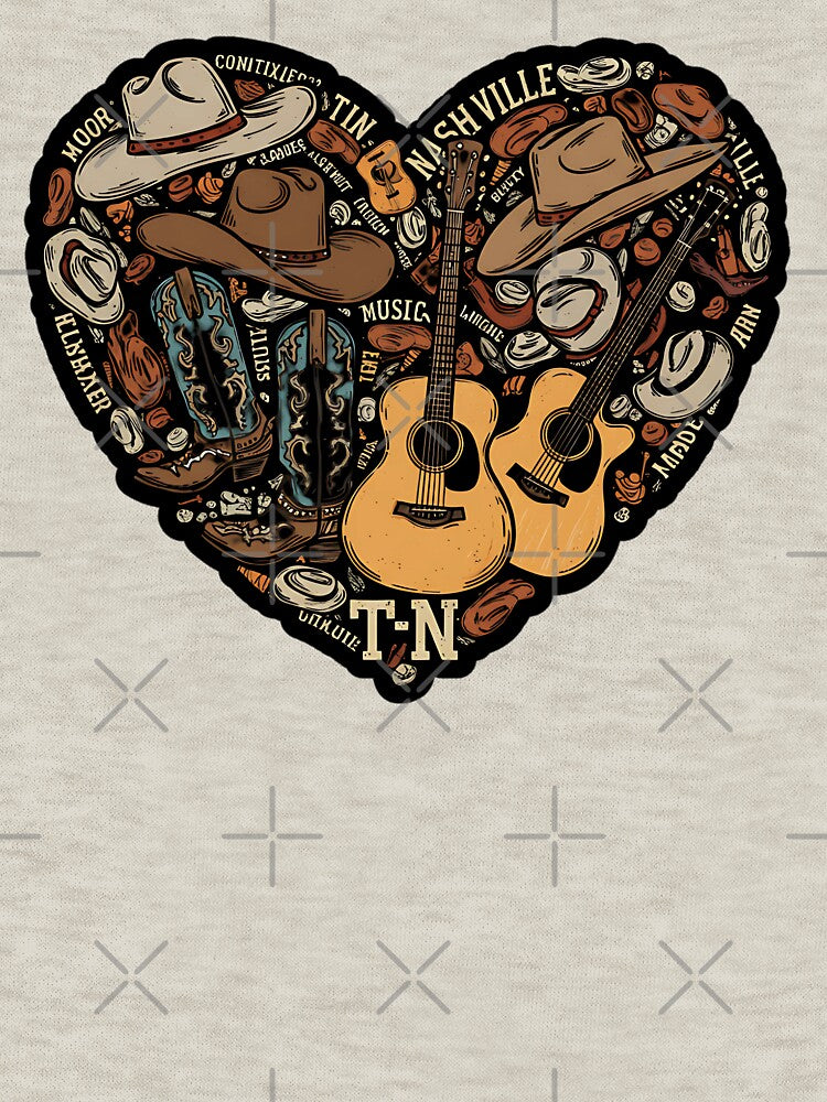Country Music Heart | Southern Pride | Nashville Vibes | Country Girl | Boots and Hats by FitEnvy