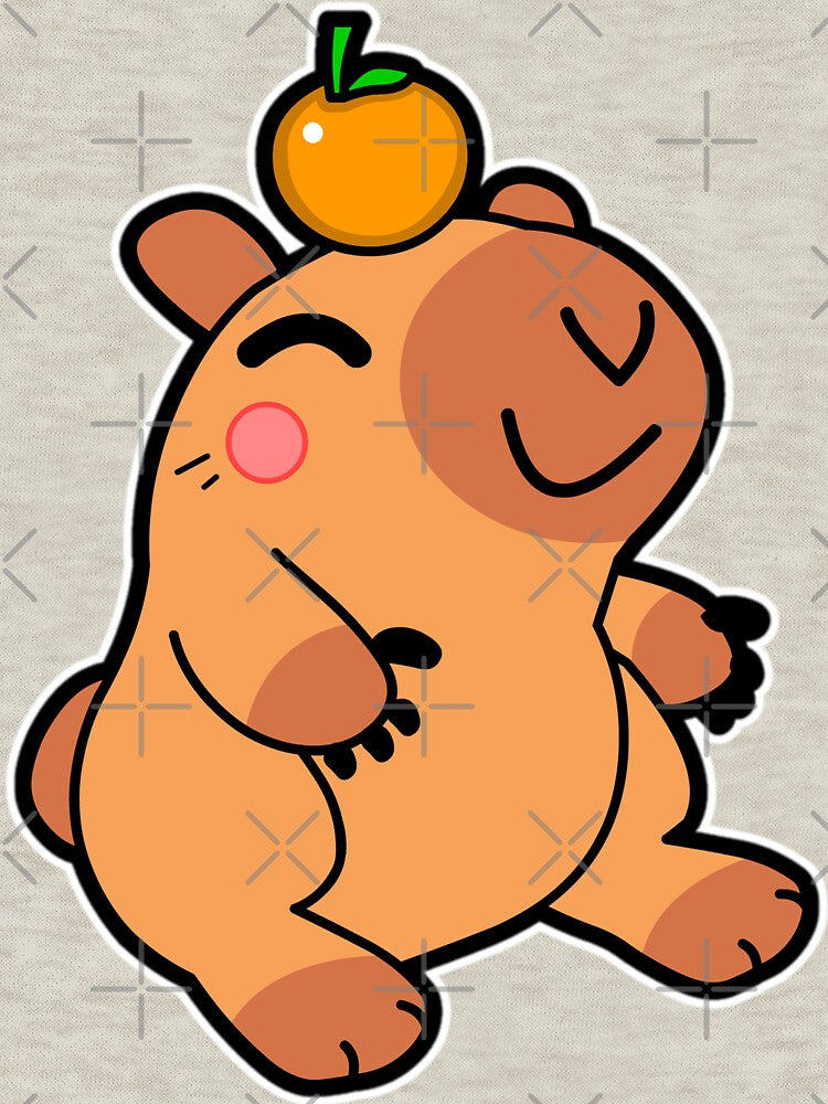 Capybara Orange Fruit by fantasmahappy