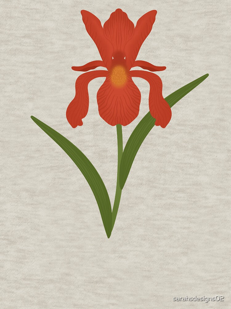 Red Iris Flower by sarahsdesigns02
