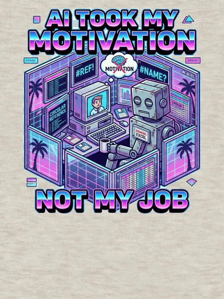 AI Took My Motivation Not My Job – Funny Tech Office Meme by Dada-arts