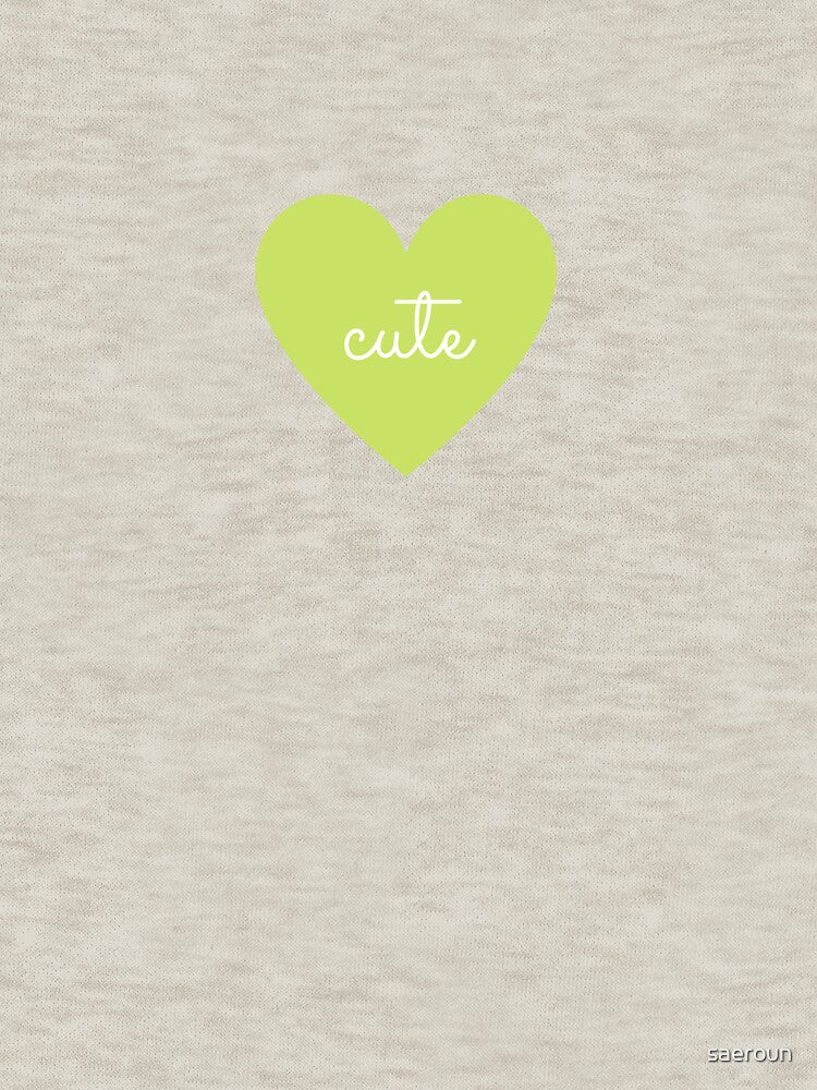 Cute Heart Print (Light Green) by saeroun