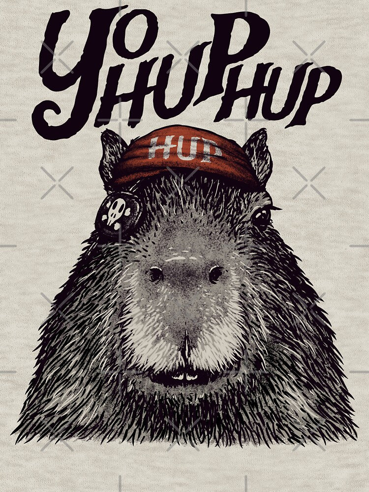 Capyrate - YoHupHup Pirate Capybara Yo Ho Ho Yohoho | His Name - Gort | Capy Yuzu | Pet Mat Bandana by Any Color Designs