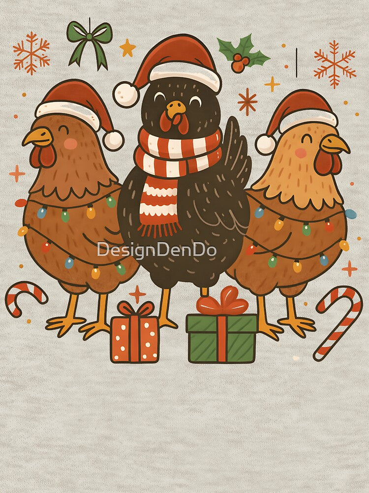 Chicken Christmas Coquette, Christmas Chicken Coquette Bow, Christmas Farm, Trendy Chicken Christmas, Chicken Mom Lover by DesignDenDo ⭐⭐⭐⭐⭐