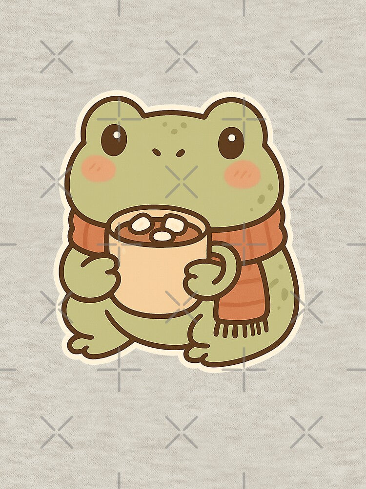 Cozy Christmas Frog with Hot Cocoa by Bratak