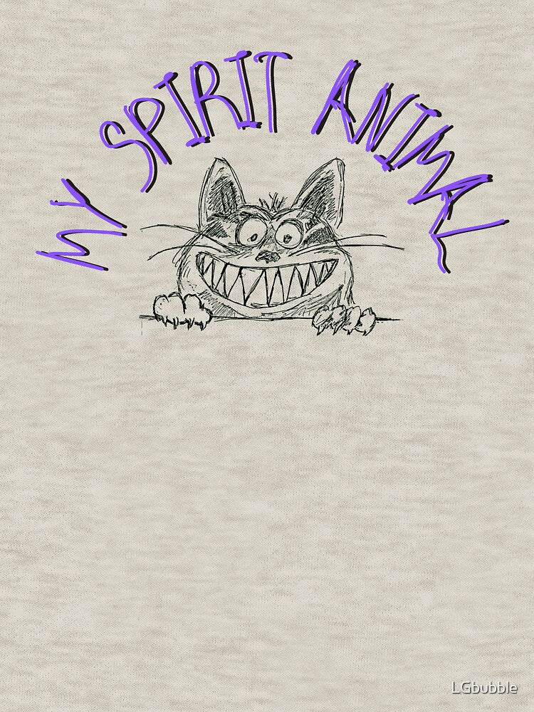 My Spirit Animal Crazy Bad Cat Purple Design by LGbubble