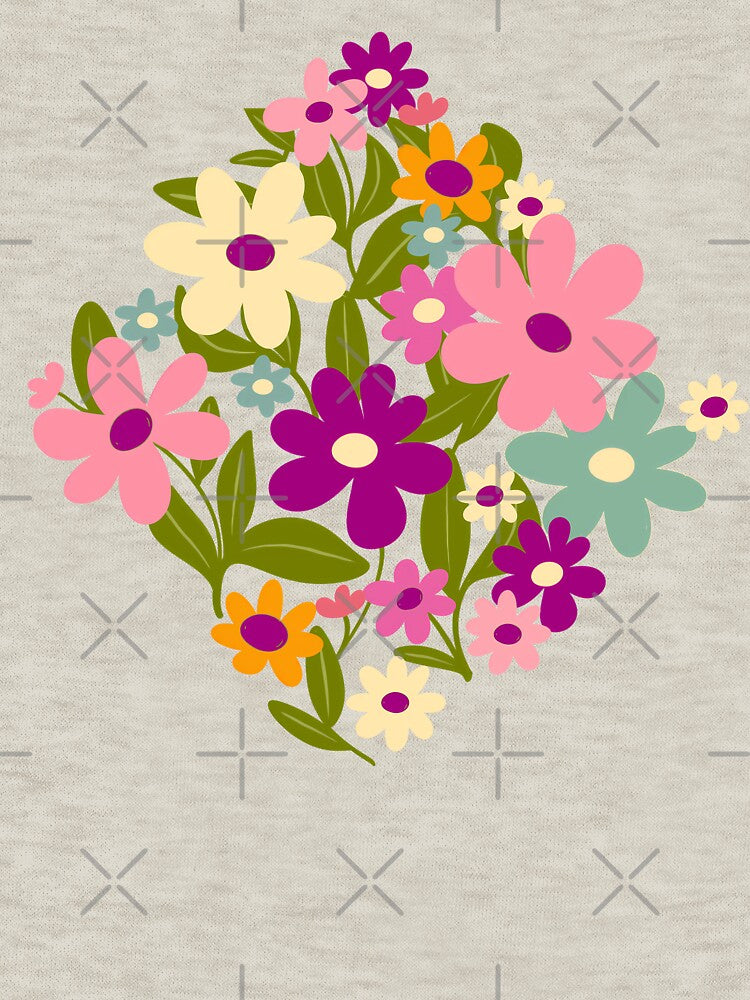 Groovy flowering pattern design by Clara Fruggeri