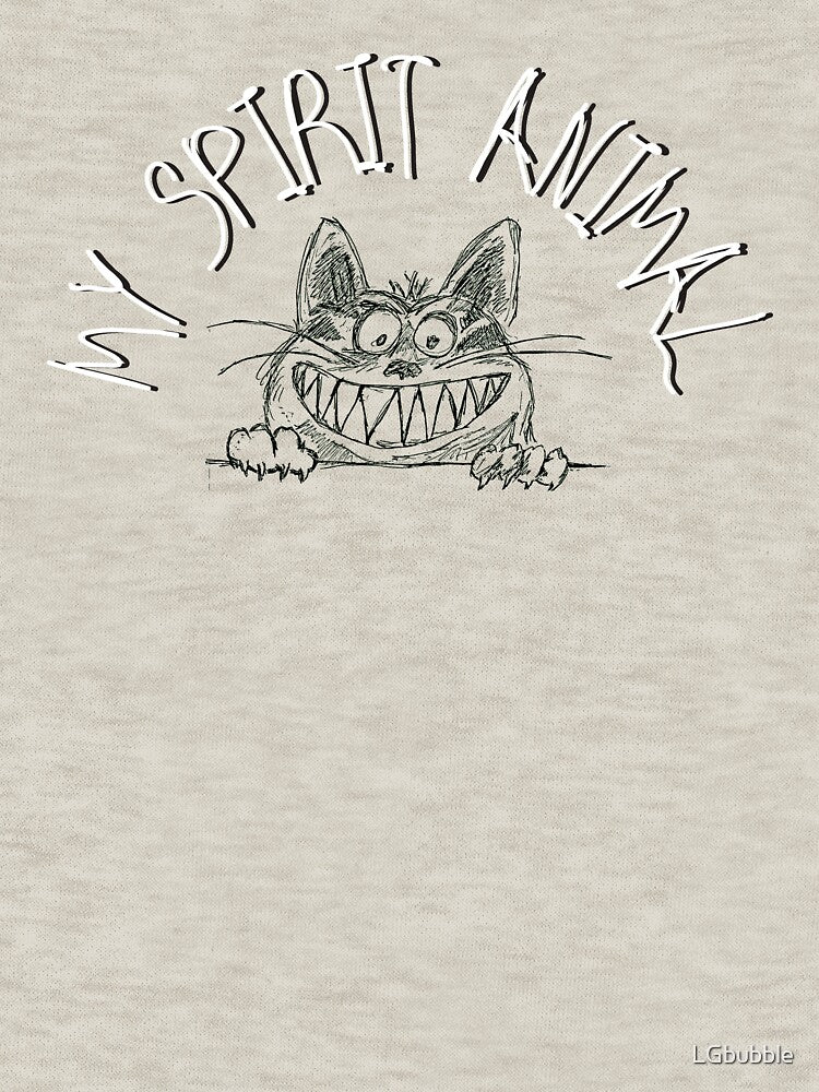 My Spirit Animal Crazy Bad Cat White Design by LGbubble