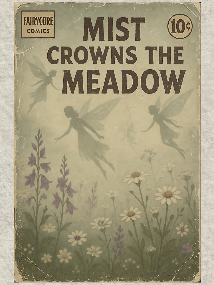Ethereal Fairycore Art: Mist crowns the meadow by bapupa
