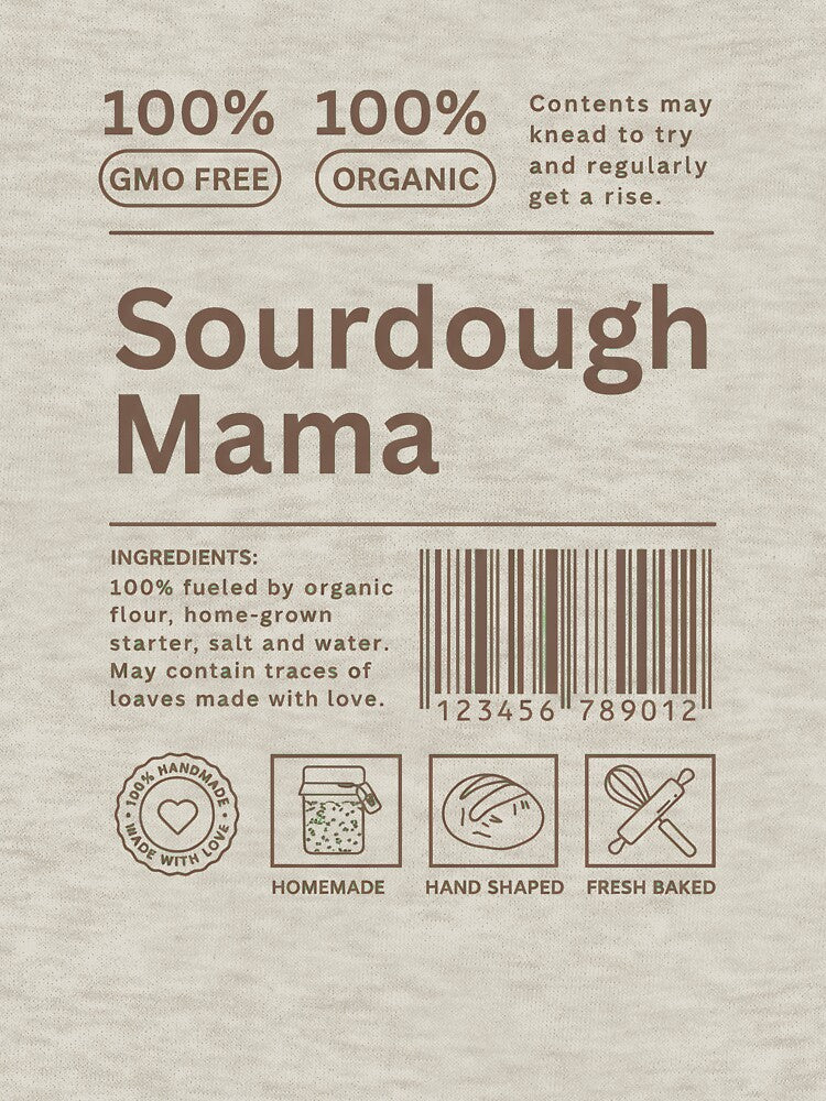 Sourdough Mama - Retro Aesthetic Baking Label Design by AIEngine